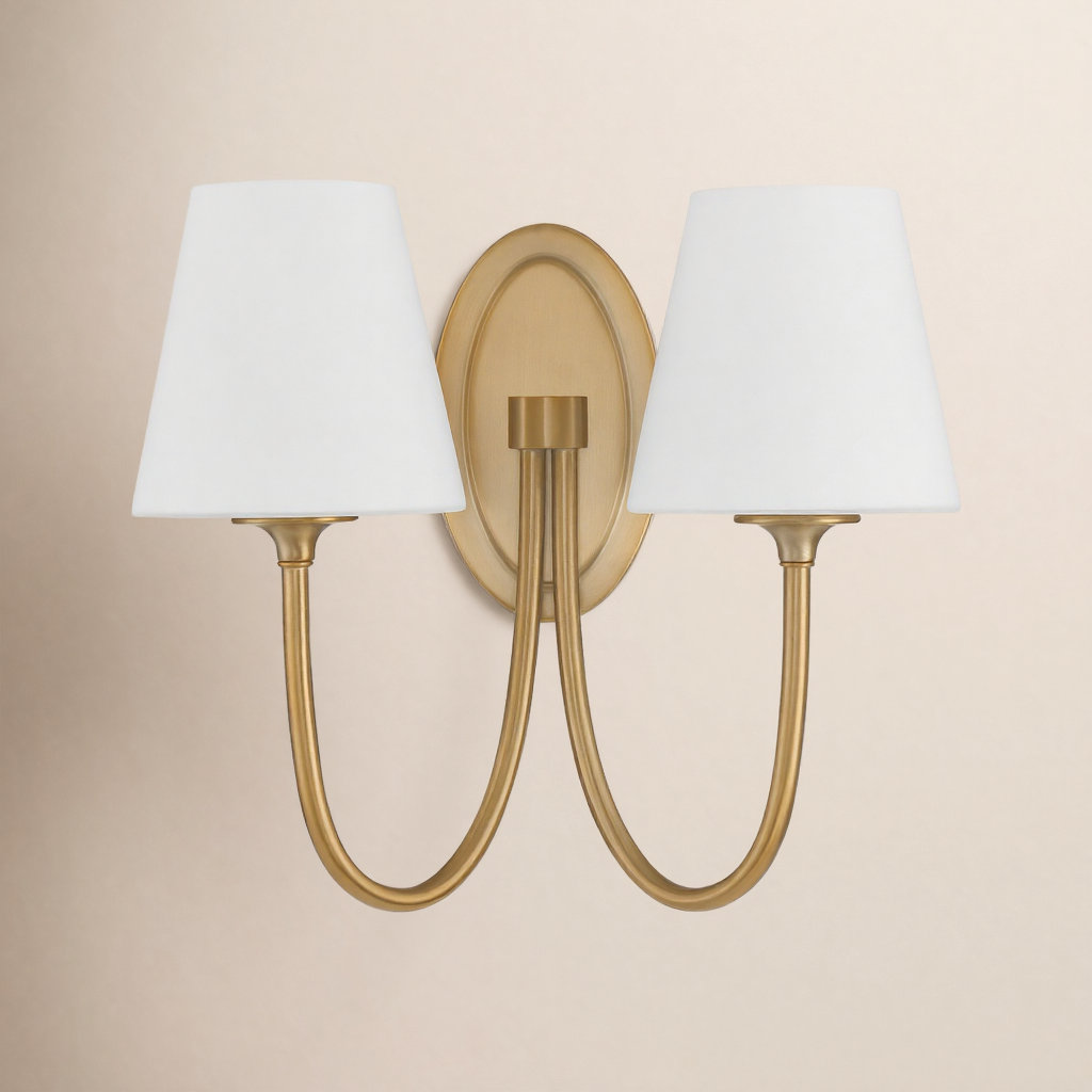 2-Light Wallchiere, Vibrant Gold