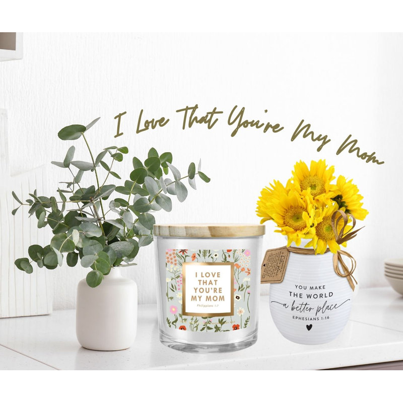 Fresh Scented Jar Candle with Glass Holder