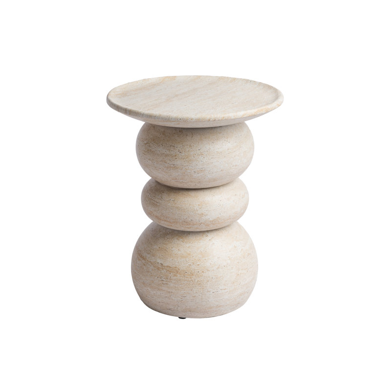 Stephanos Side Table, Travertine