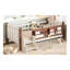 Structure de lit simple en bois massif pour enfants avec bibliothèques de rangement, escaliers et barrières de sécurité, aucun sommier nécessaire