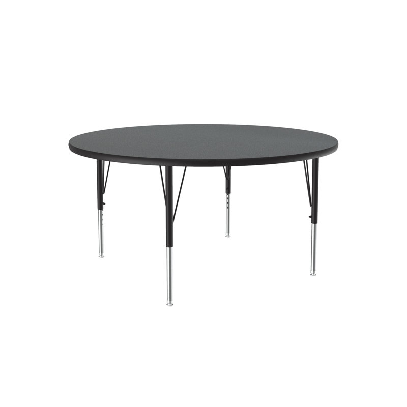 Table d'activité circulaire à hauteur ajustable, H 29 po x L 42 po x L 42 po, Granit Montana