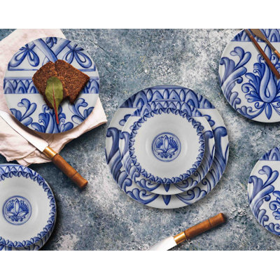 Piece Porcelain China Dinnerware Set - Service for 6