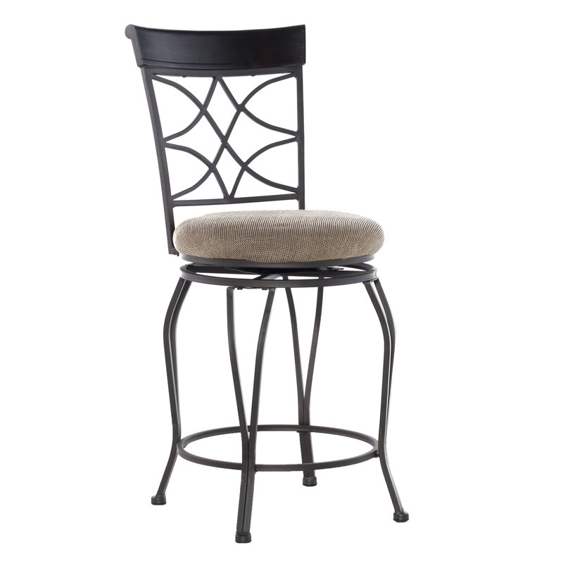 Mcduff Metal Upholstered Swivel Counter & Bar Stool, Counter Stool (24" Seat Height)