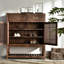 New Chinese-Style Fence Gate Shoe Storage Cabinet