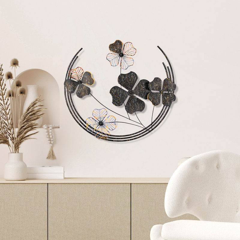 Handmade Decorative Metal Wall Accessory, 27.6 x 24.4 x 1.6 inches | 100% Metal Construction, Unique Hand-Painted Finish | Perfect for Home Decor, Adds Character and Style to Any Room