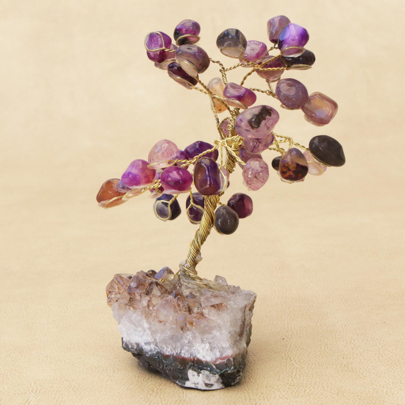 Arbre à pierres de agate mystical leaves