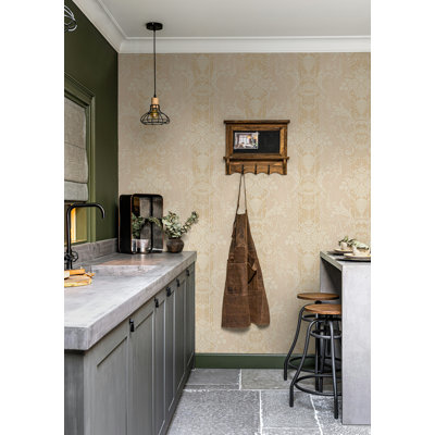  Designs Khaki Maude Floral Chandelier Unpasted Wallpaper