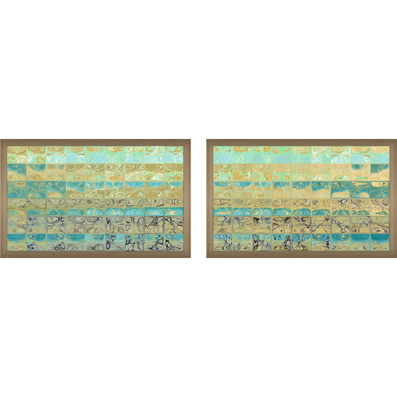 « abstract aqua beach », reproduction d’impression encadrée, reproduction d’art sur plusieurs pièces