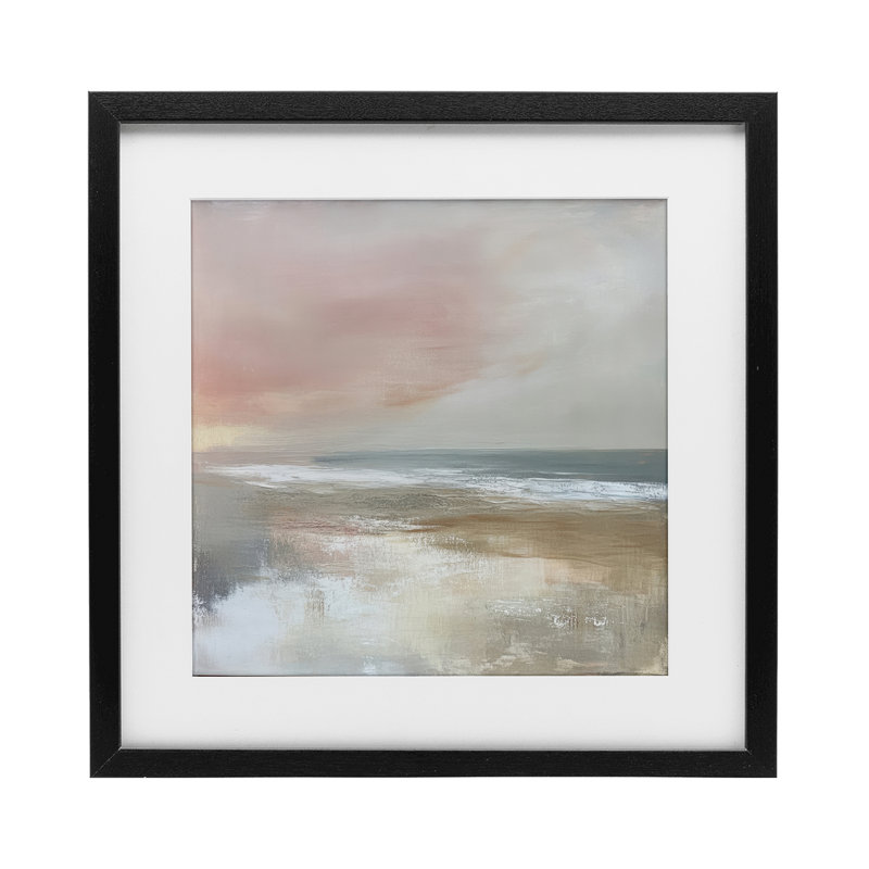 «Mute Landscape Marsh Waters», reproduction encadrée sous verre, conception de Petal Prints Design, H 16 po x l 16 po