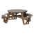Driftwood Gray Top/Antique Mahogany Base