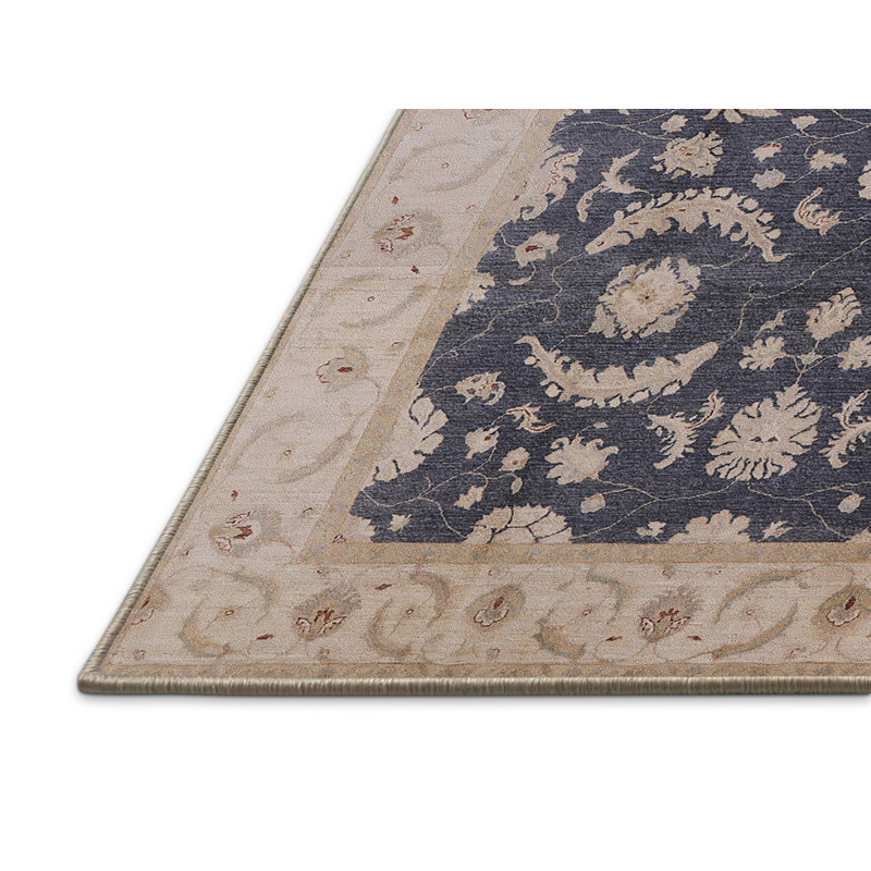 Tapis bleu / beige Mo, Rectangle 4 pi x 6 pi