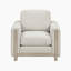 Chaise d'appoint moderne et contemporaine Glenbury de 37 po avec revêtement en tissu texturé, pieds en bois massif naturel et coussin de dossier