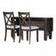 Ensemble repas 6 pièces avec table pliable, 4 chaises et banc pour économiser de l'espace dans la salle à manger-1505366204
