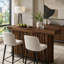 Table de bar à 2 niveaux avec rangement et design moderne-133409335