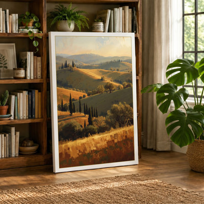 Tuscan Hillside Rustic - Wrapped Canvas