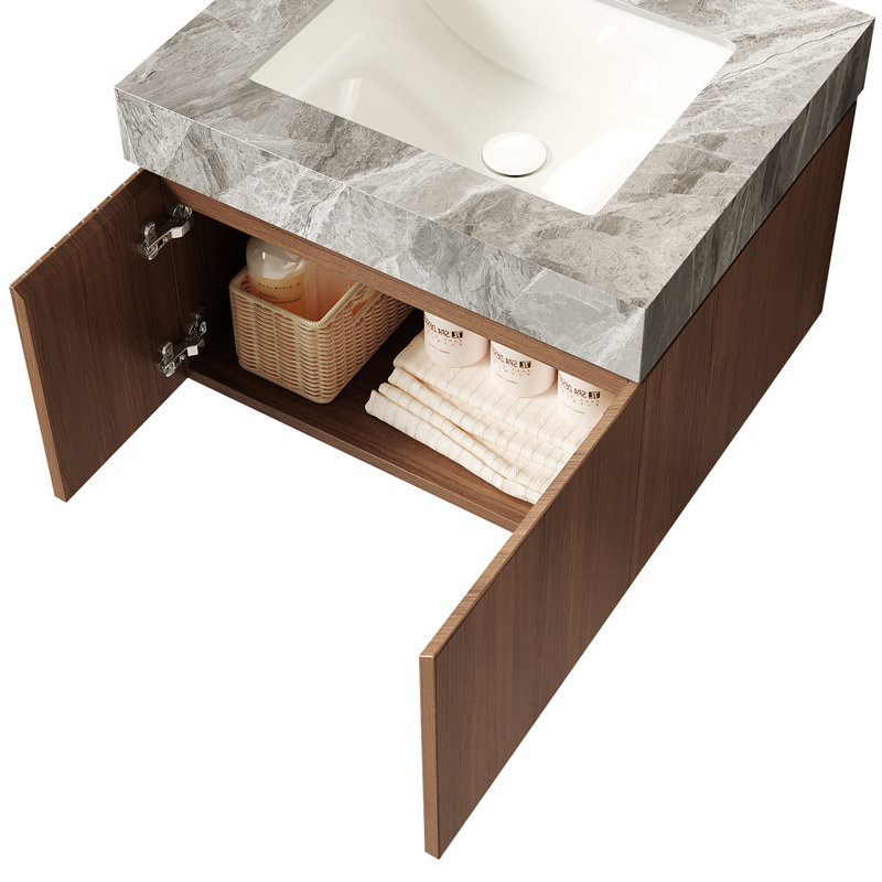 Armoire de salle de bain flottante Mid-Century