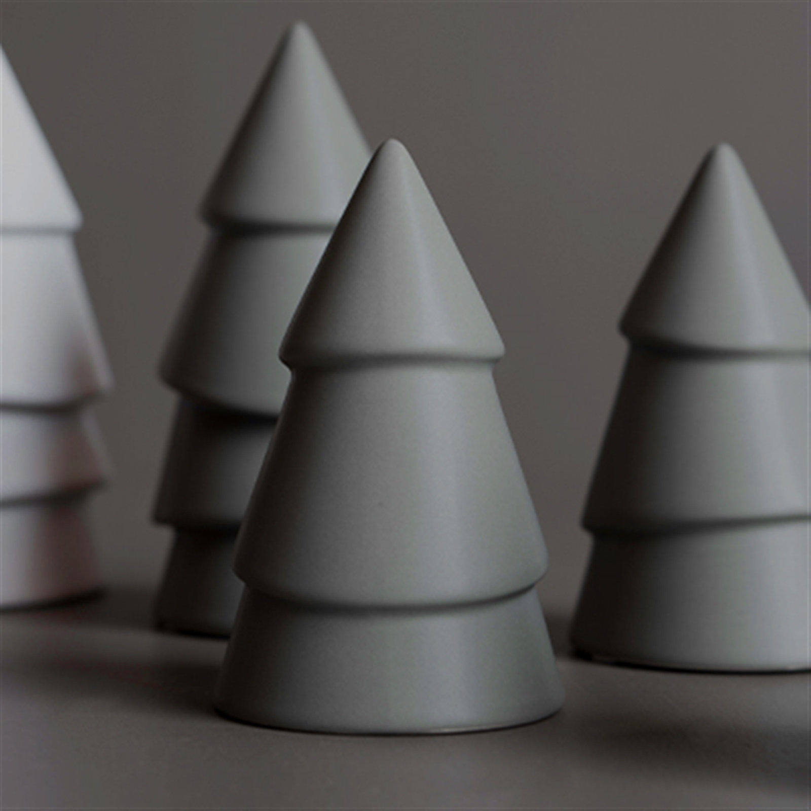 Ceramic Sculpture, 4.33'' H x 2.76'' W x 2.76'' D, Gray