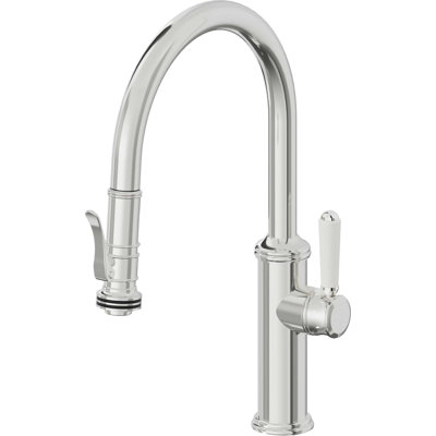 Davoli Kitchen Pull-Down Faucet with Squeeze Sprayer - Low Arc Spout
