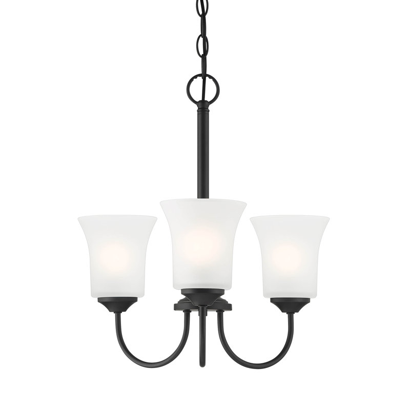 Jaymere 3 - Light Dimmable Classic / Traditional Chandelier, Matte Black