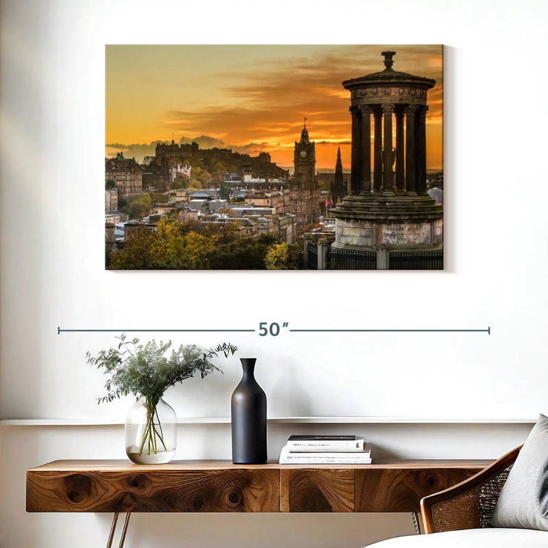 Rorry Sunset Over Edinburgh, 26" H x 39" W