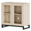 Armoire d'appoint moderne avec 2 portes en verre, commode d'appoint multifonctionnelle avec grand rangement et tablette réglable-934409832