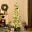 Sapin de Noël artificiel enneigé 6 pi avec des branches réalistes, 250 lumières DEL et 462 pointes-345741392