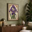 Purple Irises with Gold Frame Botanical - Wrapped Canvas-7454411-7454427