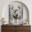 Renne de Noël, vacances d'hiver, photos de salon, impression sur toile encadrée, impression numérique-132863809-132863810
