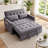 55" Convertible Sofa Bed with USB Ports & Adjustable Backrest,Floding Pull Out Couch-869537790