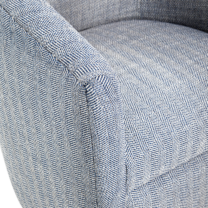 Fauteuil demi-tonneau pivotant au henné Lainey, Red