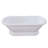 Kingston Brass Aqua Eden 67-Inch Acrylic Oval Double Ended Pedestal Tub (7-Inch Faucet Drillings)
