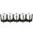 Cole And Grey Wood Hurricane 5 Slot Decorative Candle Holder