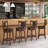 Acelee Swivel Upholstered Counter Stool with Solid Wood Frame-733383386-733383387