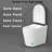 Smart Bidet Toilet Bathroom Feature - Auto Function, Heated Seat, Warm Air Dry, Compact Open, Flush,
