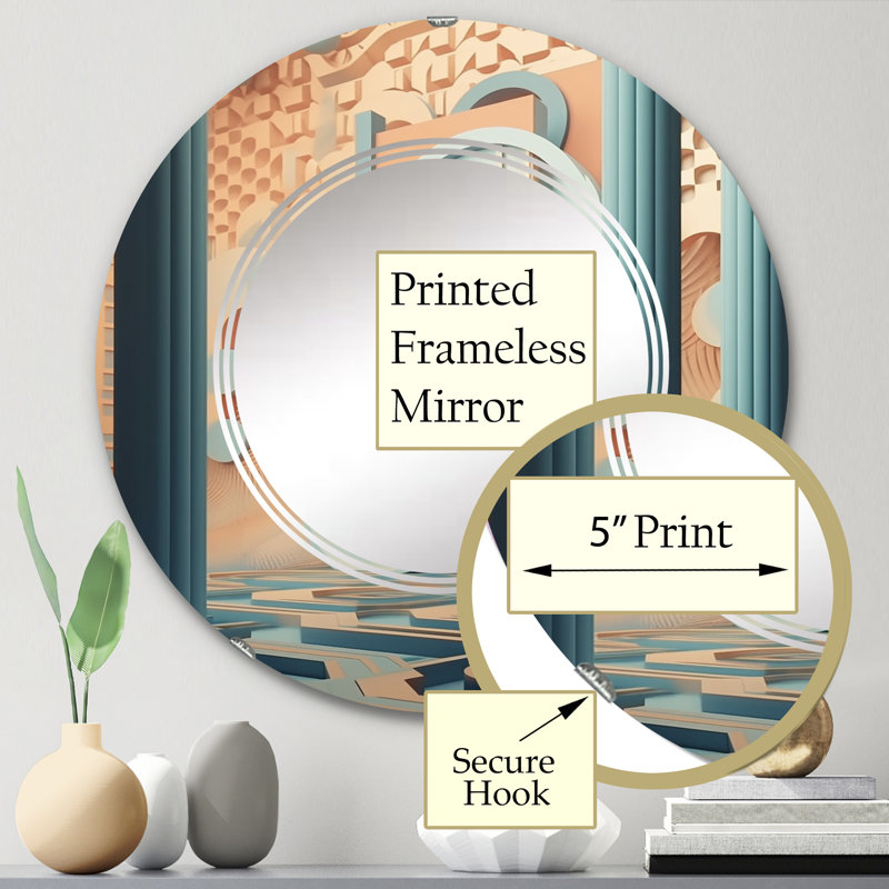 Goslee - Miroir mural moderne rond, 24 po x 24 po