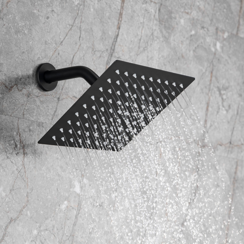 Rainlex Complete Shower System with Rough in-Valve, Matte Black
