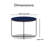 Adore Decor Thomas 17.5'' H X 24.5'' W Round Coffee Table, Blue Lacquer Top with Black Metal Geometric Base, Modern Industrial Accent Table