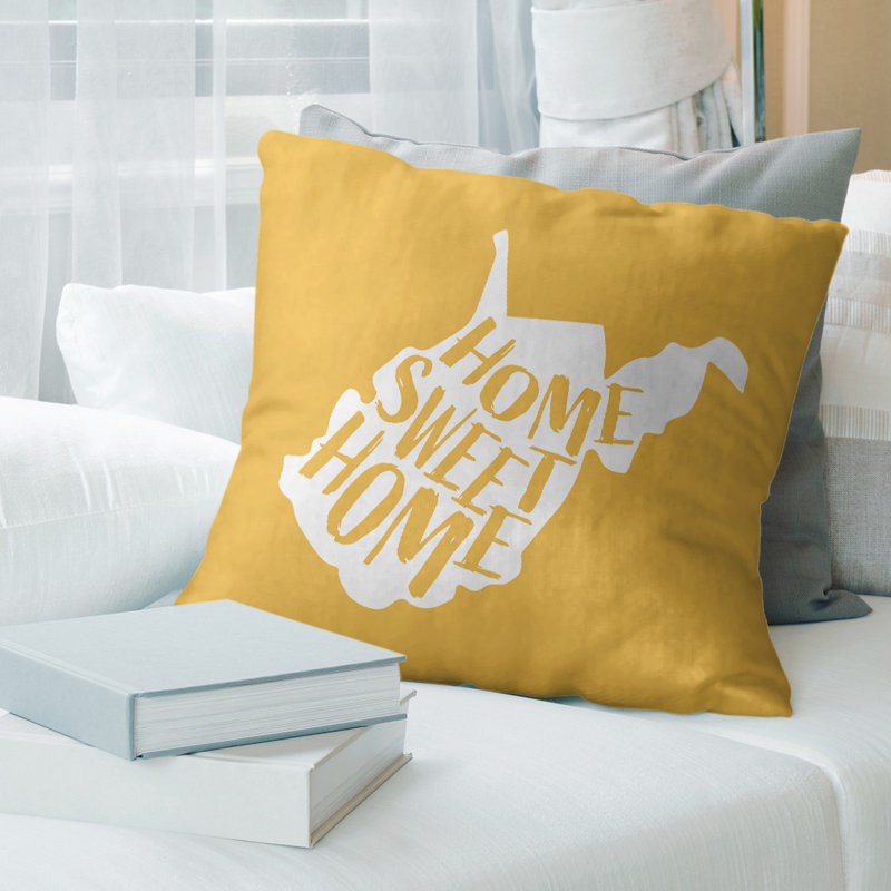 Housse de coussin connecticut home, 18 po x 18 po, Texas, Jaune