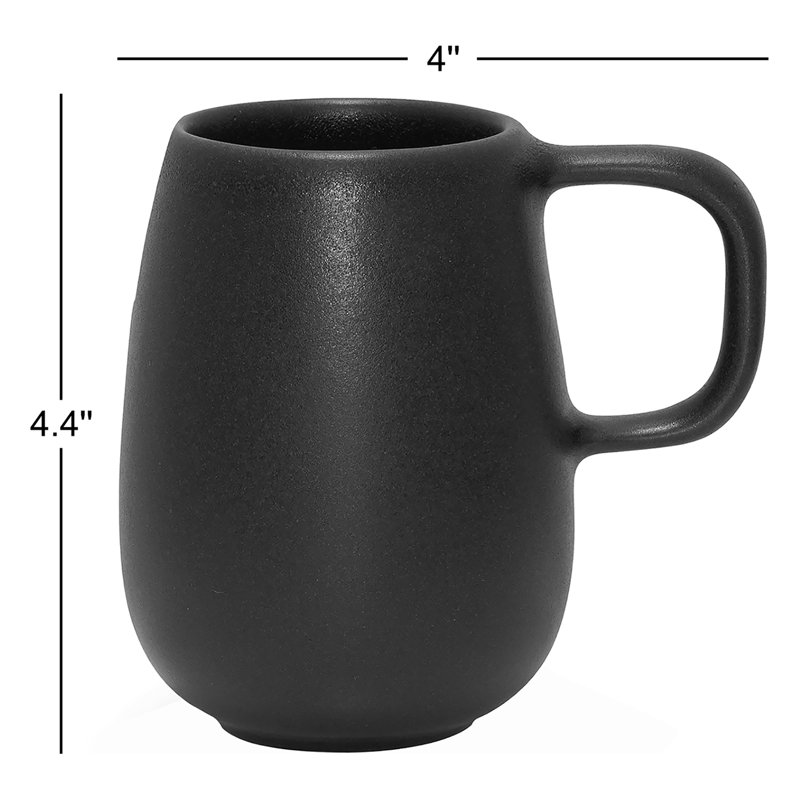 Ensemble de 4 tasses Parkview, Noir, 12,85 oz liq.