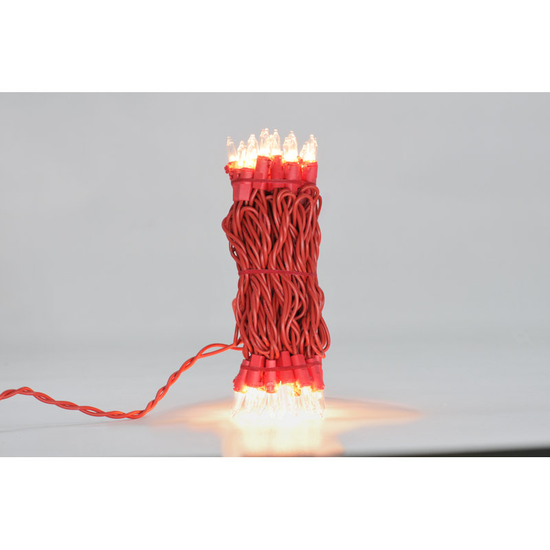 18'' String Lights, Clear/Red Wire