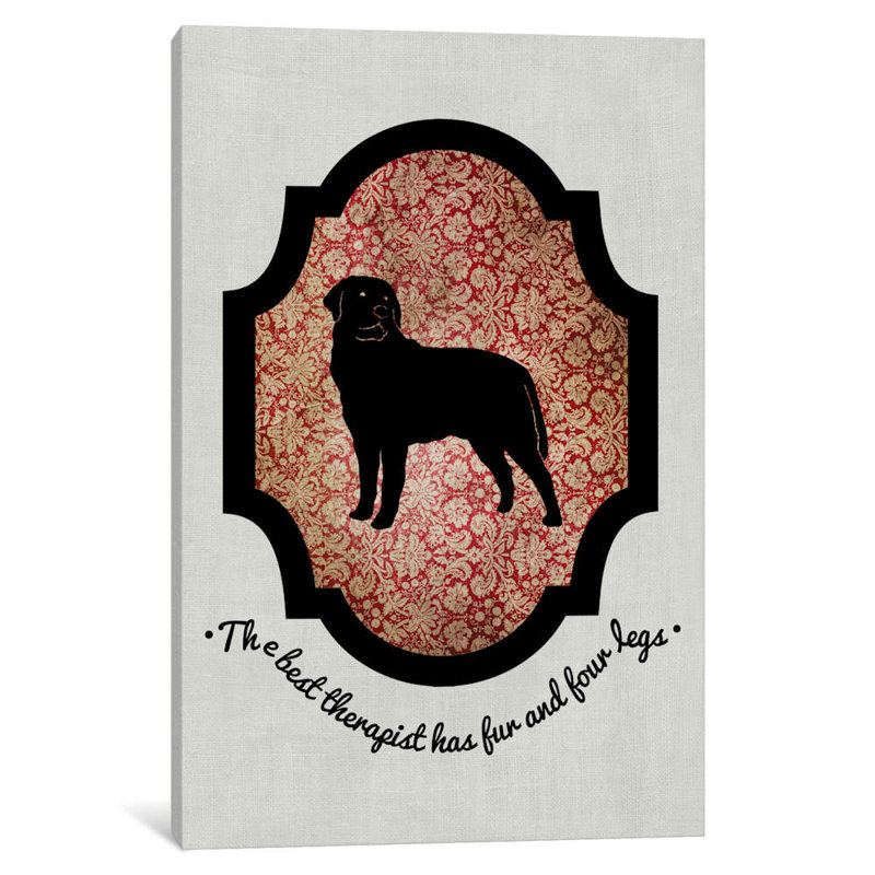 «Rottweiler I» par 5collectif, impression sur toile tendue, H 60 po x l 40po x P 1,5 po, Toile tendue, Pas de tapis