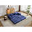 Convertible Dark Blue , 2 - Seat Boneless Compression Floor Bed With Fixed Shape Frame, Chenille Fabric For Small Apartments Bed, No Assembly Required, Modular Sectional Living Rooms-367981023