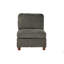 Fauteuil modulaire en tissu chenille gris 1 pièce sans accoudoirs