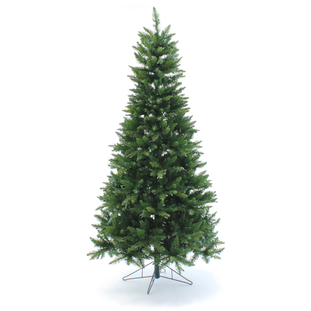 The Holiday Aisle® Slim Green Artificial Christmas Tree with Clear ...
