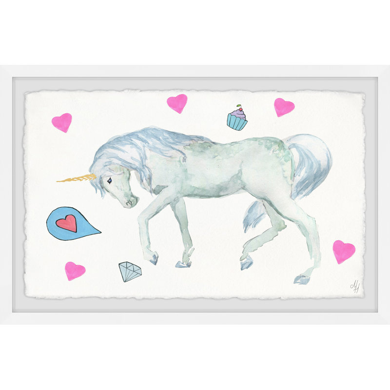 Crosson Crosson Unicorn'S Cupcake - Single Picture Frame Print, 61cm H x 91cm W
