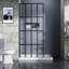 Porte de douche 34 po x 72 po avec finition noire