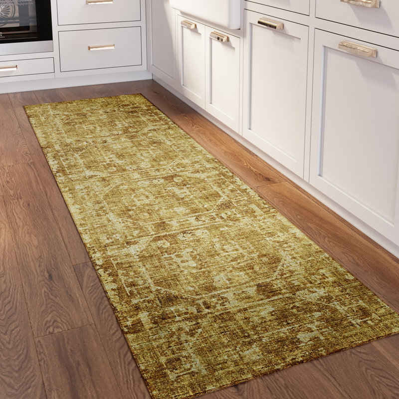 Fenwick Washable Oriental Indoor / Outdoor Area Rug, Rectangle 2'3" x 7'6"