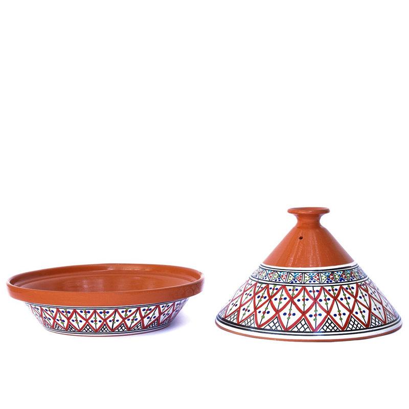 Tajine marocain Kamsah, 8 pintes, Rouge