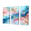 «Pink and Blue Glacier Sunrise I», ensemble d'art mural sur toile à formes abstraites-111755923-112014604