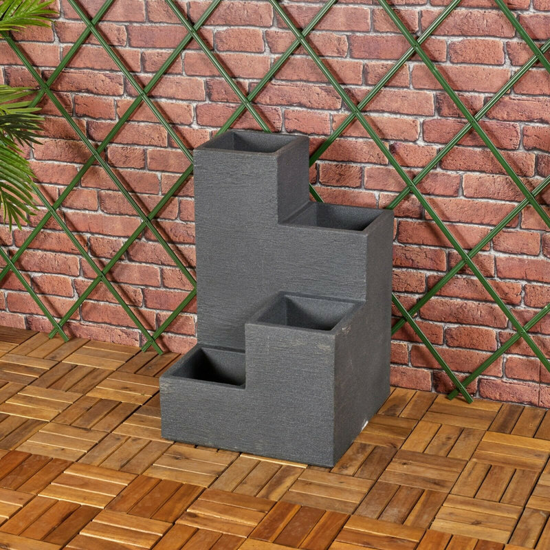 Eilerman Pot Planter, Dark Grey